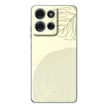 Чехол цветочный дизайн для Motorola Moto G75 – Зелёный фон