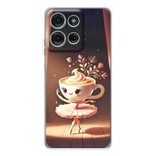 Чехол с мемом Тралалело тралала на Motorola Moto G75 – Балерина капучина