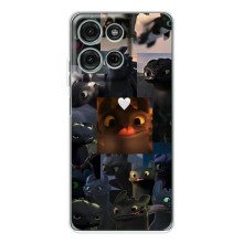 Чехол как приручить дракона на Motorola Moto G75 – Дракон коллаж