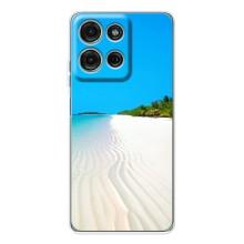Летний Чехол на Motorola Moto G75 – Море песок