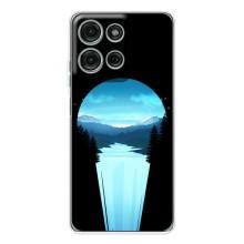 Летний Чехол на Motorola Moto G75 – Синий Водопад