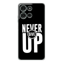 Силіконовый Чохол на Motorola Moto G75 з картинкою НАЙК (Never Give UP)