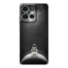 Силіконовый Чохол з принтом "Космонавти" на Motorola Moto G75 – Космонавт романтик