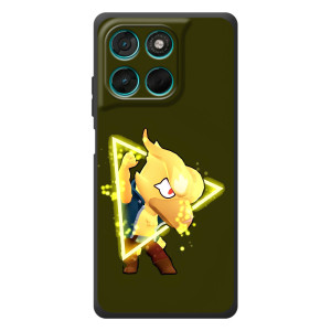 Бампер (ТПУ) с принтом Brawl Stars на Мото Джи77 (Ворон)