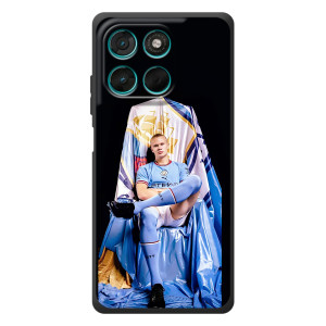 Чехлы с принтом для Motorola Moto G77 Футболист (футболист Холанн)