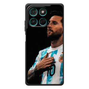 Чехлы Лео Месси Аргентина для Motorola Moto G77 (Месси Капитан)