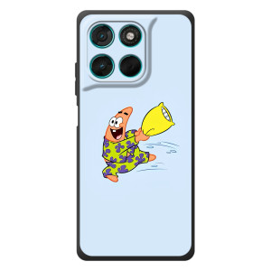 Чехлы с Патриком на Motorola Moto G77 (Патрик с подушкой)