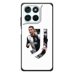 Чехол футболист Роналду для Мото Джи77 – Роналду в Ювентусе