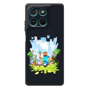 Чохол Майнкрафт на Motorola Moto G77 (AlphaPrint) Minecraft