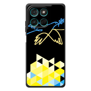 Чехол на Motorola Moto G77 Украинский дизайн (Мир для Украины)