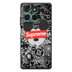 Чехол с Брендами одежды на Мото Джи77 – Supreme Маус
