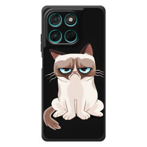 Чехол с принтом для Motorola Moto G77 (AlphaPrint) Модные коты