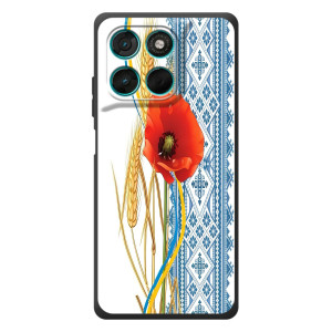 Силіконовый Чохол на Motorola Moto G77 з картинкой Вишиванки (Вишиванка з квіткою)