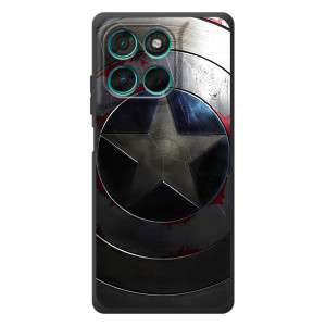 Чехол с Щитом Капитана Америки на Motorola Moto G77 – Ретро Щит Капитана