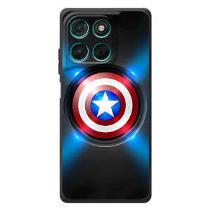 Чехол с Щитом Капитана Америки на Motorola Moto G77 – Яркий Щит Капитана