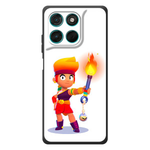 Чехол (ТПУ) с героями Бравл Старс на Motorola Moto G77 (Пенни)