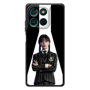 Чехлы Венсдей на Motorola Moto G77 Уэнсдей (AlphaPrint)