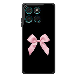 Чехол банты для Motorola Moto G77 – Бант на черном