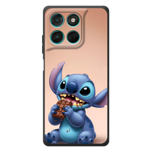 Чехол с рисунком Стич для Motorola Moto G77 – Стич с шоколадом