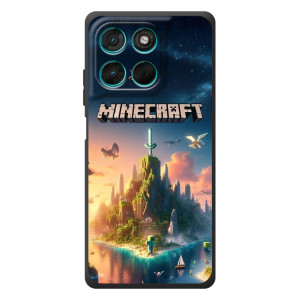 Чехол с картинками Майнкрафт для Мото Джи77 (Лого Майнкрафт)