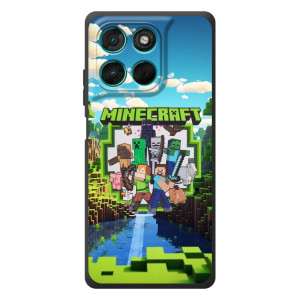 Чехол с картинками Майнкрафт для Мото Джи77 (Майнкрафт фон)
