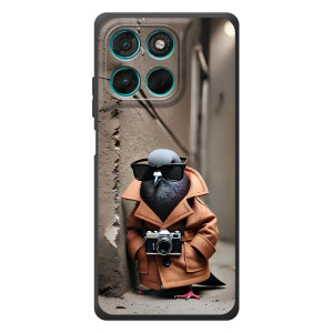 Чехол с мемами тралалело тралала для Motorola Moto G77 – Шпиониро голубио