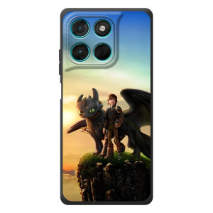 Чехол с принтом дракон Беззубик для Мото Джи77 – Мультфильм про дракона