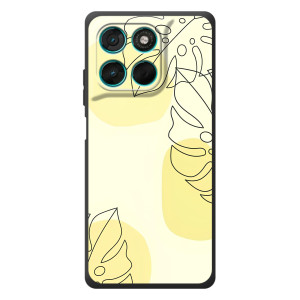 Силиконовый чехол с принтом в цветах на Motorola Moto G77