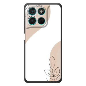 Силиконовый чехол с принтом в цветах на Motorola Moto G77
