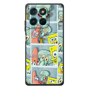 Силиконовый чехол Спанч Боб на Мото Джи77 (Фото-БоБ)