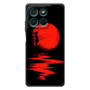 Летний Чехол на Motorola Moto G77 – Красный Закат
