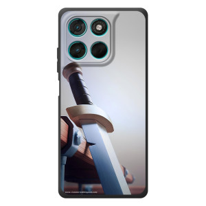 Силиконовый Чехол (атрибутика Клеш Роял) для Motorola Moto G77 (Меч варвара)