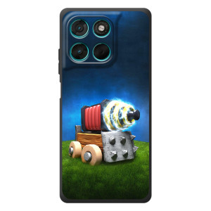 Силиконовый Чехол (атрибутика Клеш Роял) для Motorola Moto G77 (Пушка)