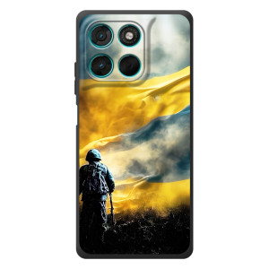 Силиконовый Чехол (атрибутика Клеш Роял) для Motorola Moto G77 (Война)