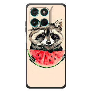 Силиконовый Чехол с Енотами на Motorola Moto G77 – Енот