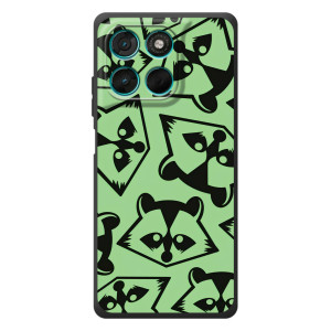 Силиконовый Чехол с Енотами на Motorola Moto G77 – Мордочки Енота