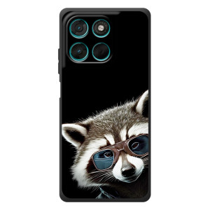 Силиконовый Чехол с Енотами на Motorola Moto G77 – Стильный Енот