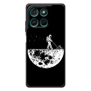 Силиконовый Чехол с принтом "Космонавты" на Motorola Moto G77 – Космонавт