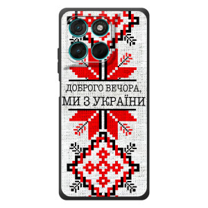Силіконовый Чохол на Motorola Moto G77 – Вишиванка Доброго вечора