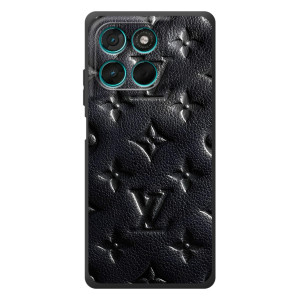 Текстурный Чехол Louis Vuitton для Мото Джи77 (Черный ЛВ)