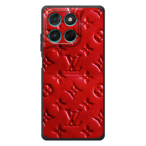 Текстурный Чехол Louis Vuitton для Мото Джи77 (Красный ЛВ)