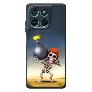 Чехол з героями Клеш Рояль для Motorola Moto G77 (Скелет с бомбой)