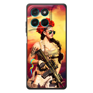 ЗСУ Чехлы (TPU) для Motorola Moto G77 – Женщина солдат