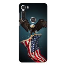 Чехол Флаг USA для Motorola Moto G8 Power – Орел и флаг