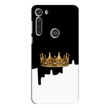 Чехол (Корона на чёрном фоне) для Мото Джи8 Павер – Золотая корона