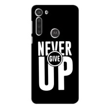 Силиконовый Чехол на Motorola MOTO G8 Power с картинкой Nike – Never Give UP