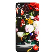 Бренднові Чохли для Motorola MOTO G8 - (PREMIUMPrint) (Nike цветы)