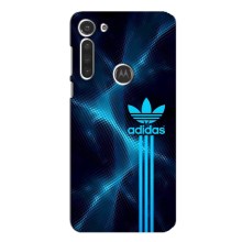 Чехлы Адидас для Motorola MOTO G8 (AlphaPrint) (Синий Адидас)