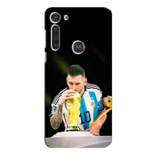 Чехлы для Motorola MOTO G8 (Leo чемпион) (AlphaPrint) (Кубок Месси)