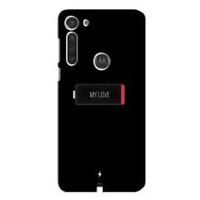 Чехлы для любимой на Моторола МОТО G8 (VPrint) (Love battery)
